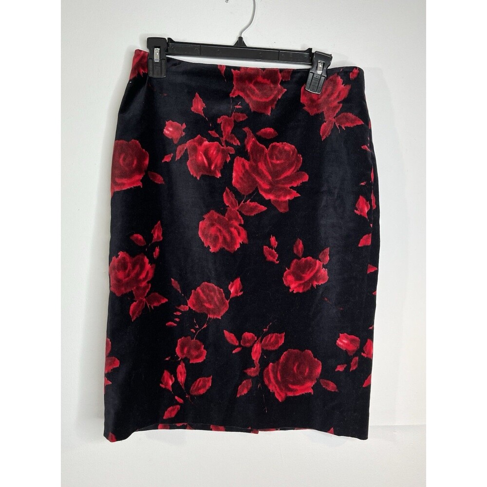 Talbots Velvet Skirt 4 Rose Fairy Core Vampire Twilight Whimsy Goth Bella Swan